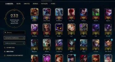 CONTA LEAGUE OF LEGENDS LOL 84 SKINS SÓ SKIN TOP GOLD 3 E +