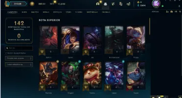 CONTA LOL NÍVEL 66 - 17 SKINS - 42 CAMPEÕES - UNRANKED