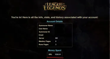 Conta League Of Legends