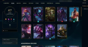 V > Atual Prata3 com 47 skins e 84 champs(Gold4 na passada)