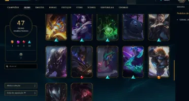 V > Atual Prata3 com 47 skins e 84 champs(Gold4 na passada)