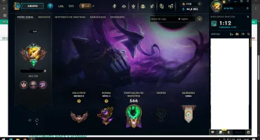 Conta LoL desde 2016 unranked 188 skins