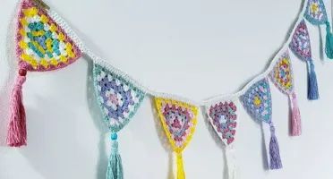 Kit Decoração Varal de Bandeirinhas + Varal de Tassels