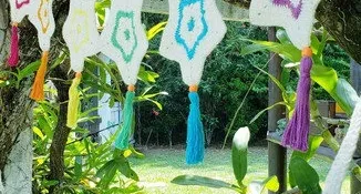 Varal de Estrelas em Crochê