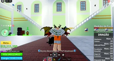 Conta de Blox fruits end game, MUITO boa!!