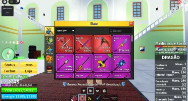 Conta de Blox fruits end game, MUITO boa!!
