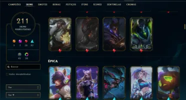 Ouro 4 com TODOS os champs e 211 Skins + 888k de Zed
