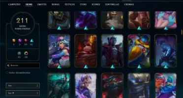 Ouro 4 com TODOS os champs e 211 Skins + 888k de Zed