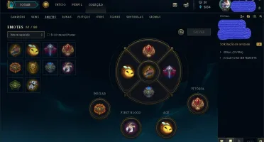 CONTA NVL 96 56 CHAMPS 17 SKINS E 72 ÍCONES POR R$50,00!