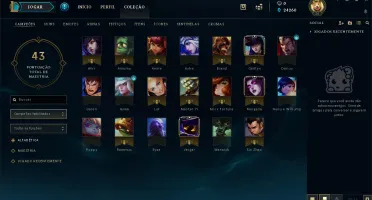 Conta Unranked LV 30 + 20 campeões + 24.260 EA