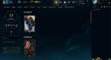 Conta unranked com 32 skins