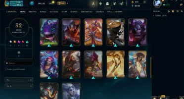 Conta unranked com 32 skins