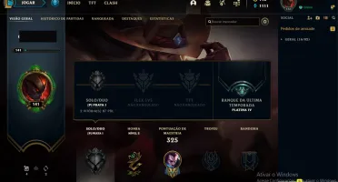 Conta plat 4 season passada = 71 skins bala +106 champs vem!