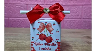Kit Caixinhas Morangos com Laços para Montar