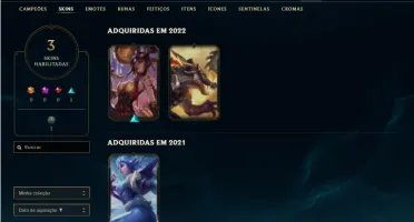 Conta ouro 2 com 32 Champs e 3 Skins