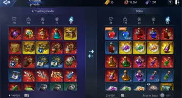 2 contas MIR4, Guerreiro, 73 LVL, 105K, Lanceiro,LVL 71,104k