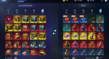 2 contas MIR4, Guerreiro, 73 LVL, 105K, Lanceiro,LVL 71,104k