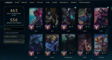 Esmeralda 4 com TODOS os Champs e 112 Skins ( MID / ADC )