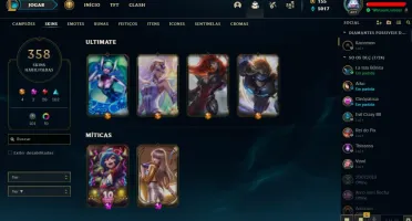 Conta league of legends 358 skin