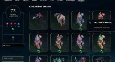 Conta league of legends 358 skin