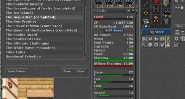 Tibia rp 145+ek 113 Gladera sem RK