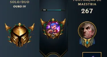 CONTA LOL - GOLD IV - 96 CHAMPIONS - 41 SKINS - 7 GEMAS