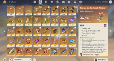 Conta Genshin EndGame Ayaka+BIs, Nahida+Bis,Nilou+Bis e mt+