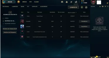 Conta lol lvl 30 unrranked - com 11k de EA + Baús e Mais...