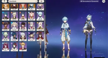 Conta Genshin AR 54 Diluc + Eula + Hutao + Keqing++
