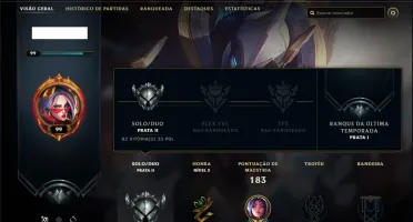 Conta prata 2 com 65 skins e 67 champs