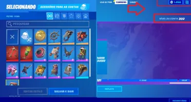 Conta Fortnite antiga com 1000 vBucks