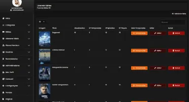 Script Site de Filmes Online Series Painel + Player