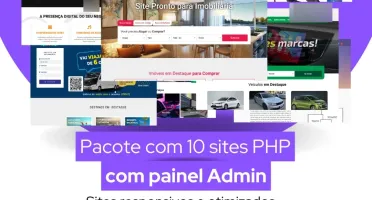 Pacote com 10 Sites PHP com painel administrativo - 2024