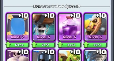 LEVEL 12 + FULL DECK + TODAS CARTAS + 1450 Gemas