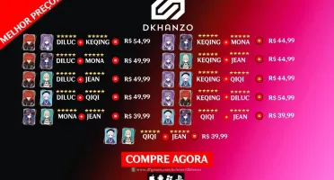 Genshin Impact conta diluc+keqing ar10 servidor:NA
