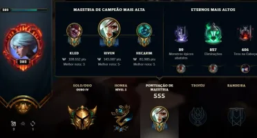 Conta Nível 282, Gold IV, Nenhum Banimento desde 2013.