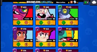 Conta Brawl star 21,5k todos brawlers