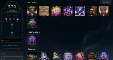CONTA LOL - 400+ skins - 10 miticas