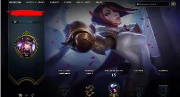 conta lvl 30 league of legends