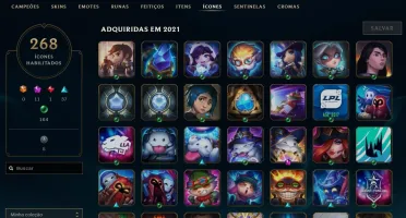Conta league of legends 690 skins com varias míticas e emote