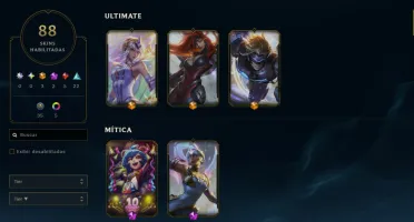 Conta LoL Full Acesso - 154 Champs e 88 Skins - Mono Morgana