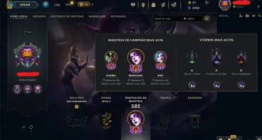Conta LoL Full Acesso - 154 Champs e 88 Skins - Mono Morgana