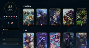 Conta LoL Full Acesso - 154 Champs e 88 Skins - Mono Morgana