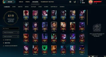 Conta de LOL unranked c/ 173 skins c/ e-mail valido
