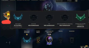Conta De Lol Platina 100% Segura-33 Skins-87 Campeões