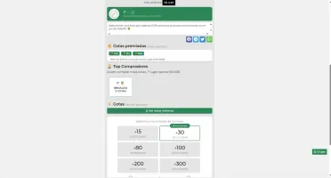 Sistema de Rifas com Cotas Premiadas e 10 Milhões De Cotas