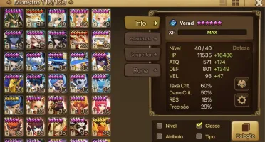 Conta de Summoners War
