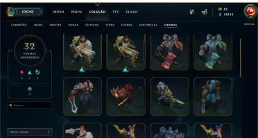 Conta LOL 255 SKINS FOD@S