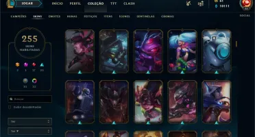 Conta LOL 255 SKINS FOD@S