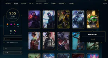 Conta LOL 255 SKINS FOD@S